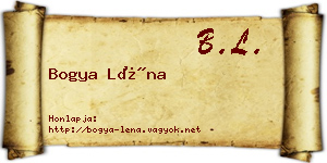 Bogya Léna névjegykártya